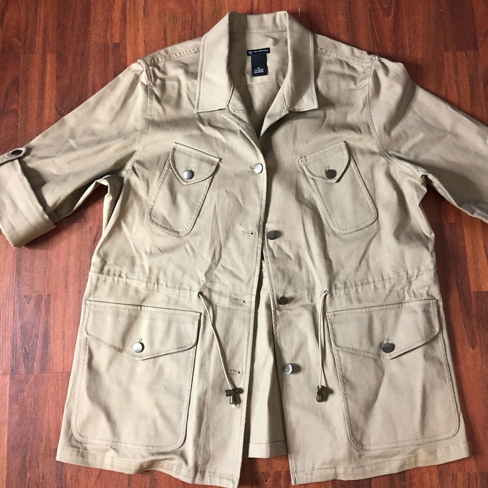 Women Stylish Beige New Direction Utility Jacket